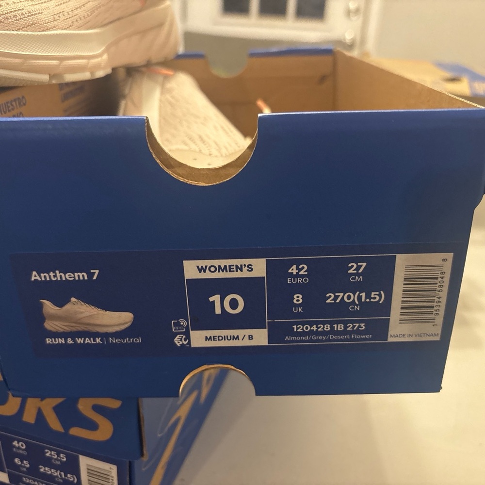 Brooks Women's Beige/Pink Athletic Running Shoes - Picture 5 of 5